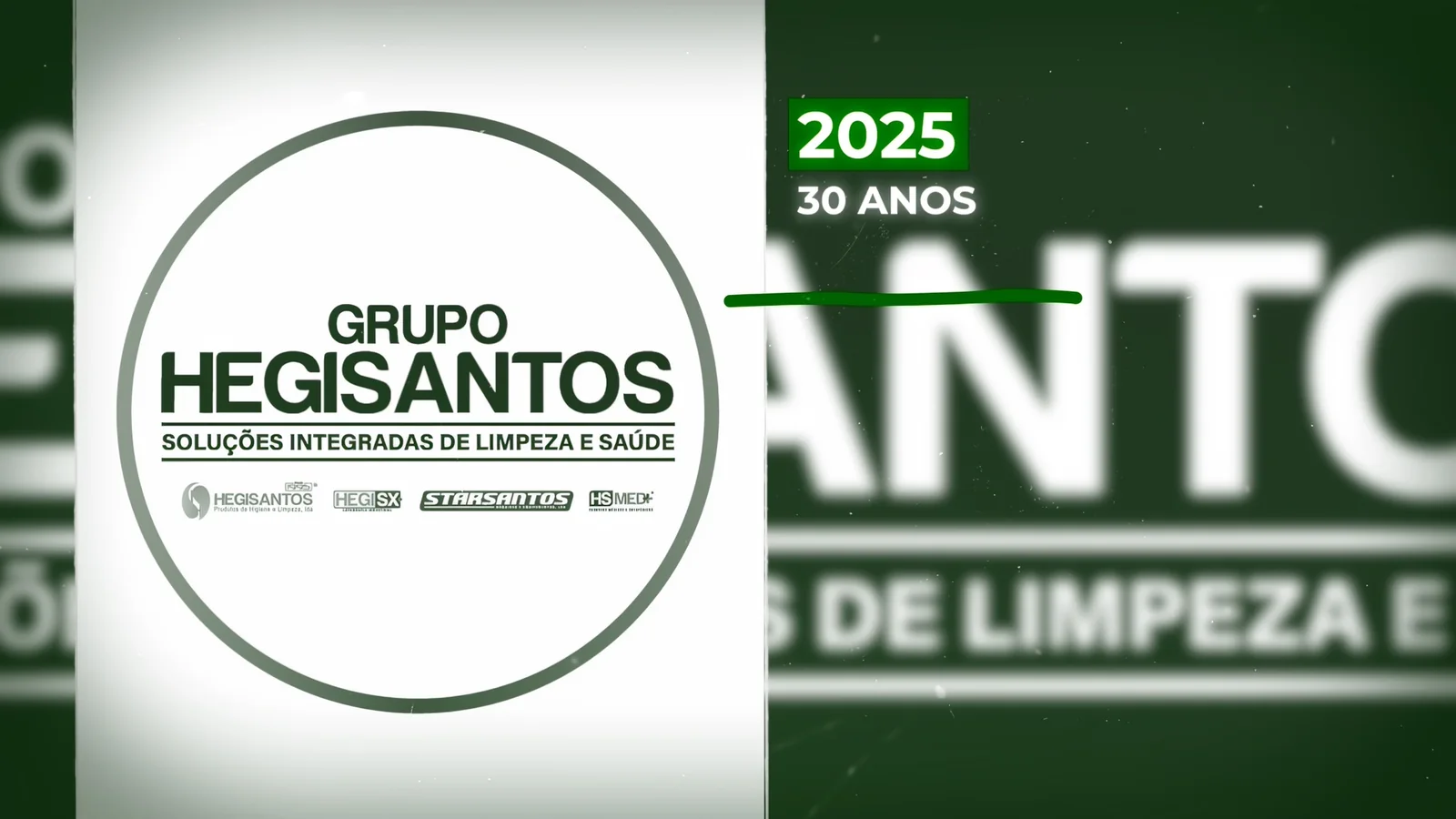 Grafismo original do filme que assinala os 30 anos da HEGISANTOS em 2025